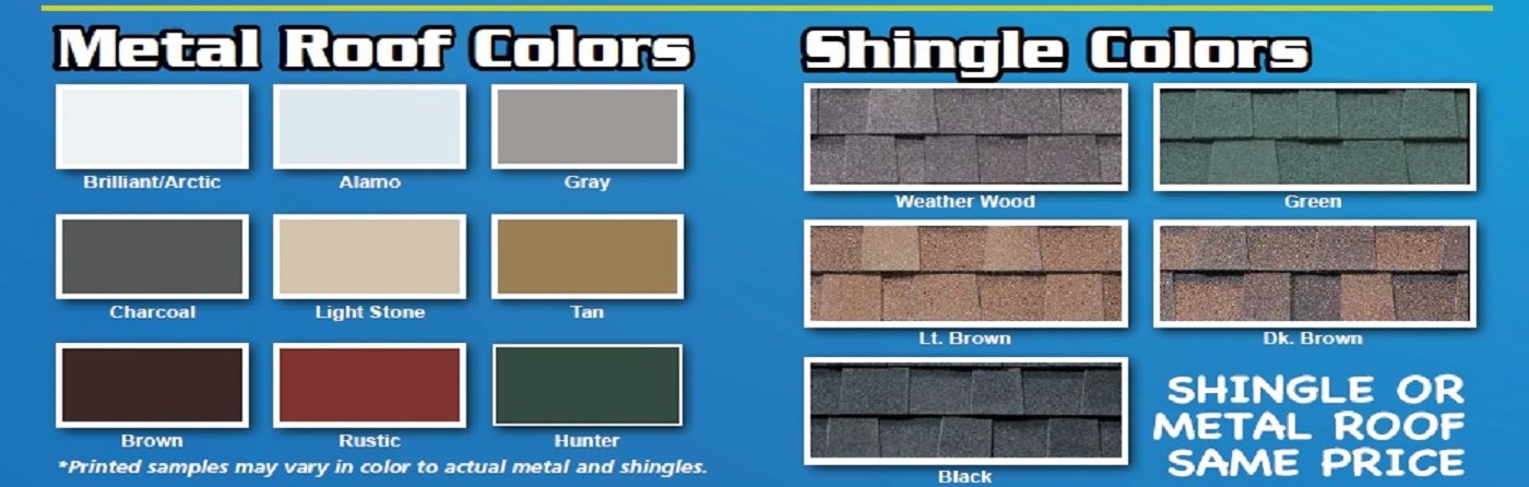 Metal or Shingled roofs